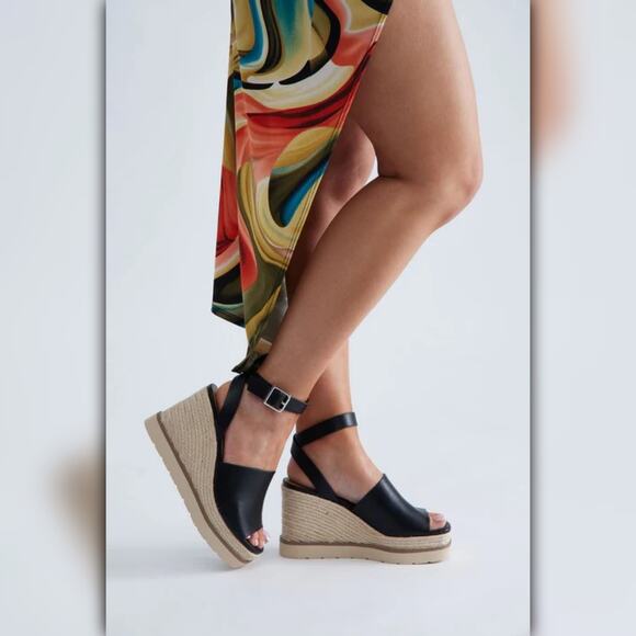 A042-A • Cloud Feel Hampton Espadrille Wedge Sandal with Ankle Strap - Picture 1 of 5